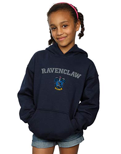 Harry Potter Girls Ravenclaw Crest Hoodie Navy Blue 7-8 Years