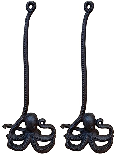 Free Standing Octopus Loo Roll Holder in Cast Iron (Pack of 2)