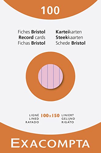 Fichas bristol Exacompta no perforadas para imprimir textos sin atascos 5