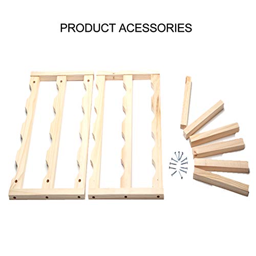 Soporte de vino de madera para barra y cocina miniatura 5
