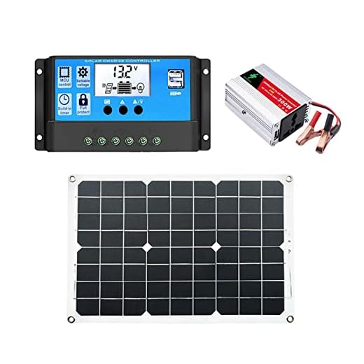 Generador Solar 300W – Salidas CA 220V, Inversor Portátil, Respaldo Emergencia, Energía Off-Grid Hogar, Aventuras al Aire Libre | Batería Solarr de Respaldo y Panel Solar para Energía Renovable Usos