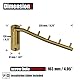 JQK SHR100-PB Faltbarer Kleiderbügel aus Edelstahl, Schwingarm, Hakenhalter, Kleideraufhängung, Kleiderschrank, Aufbewahrung, Organizer aus gebürstetem Gold, Wandhalterung