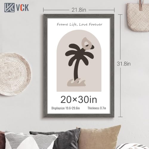 Image of VCK 20x30 Poster Frames 3 Pack, Gray Wood Picture Frame, Wall Display
