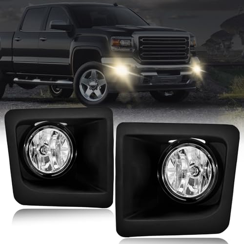 SINYATO INDUST Fog Lights Compatible with 2014 2015 GMC Sierra 1500,Bumper...