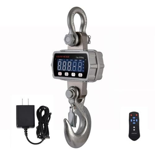 6600lb/3000kg Digital Crane Scale, Industrial Hanging Scale, Heavy Duty Electronic Scale, Battery Powered High Accuracy Scale, LCD Kilograms and Pounds Display