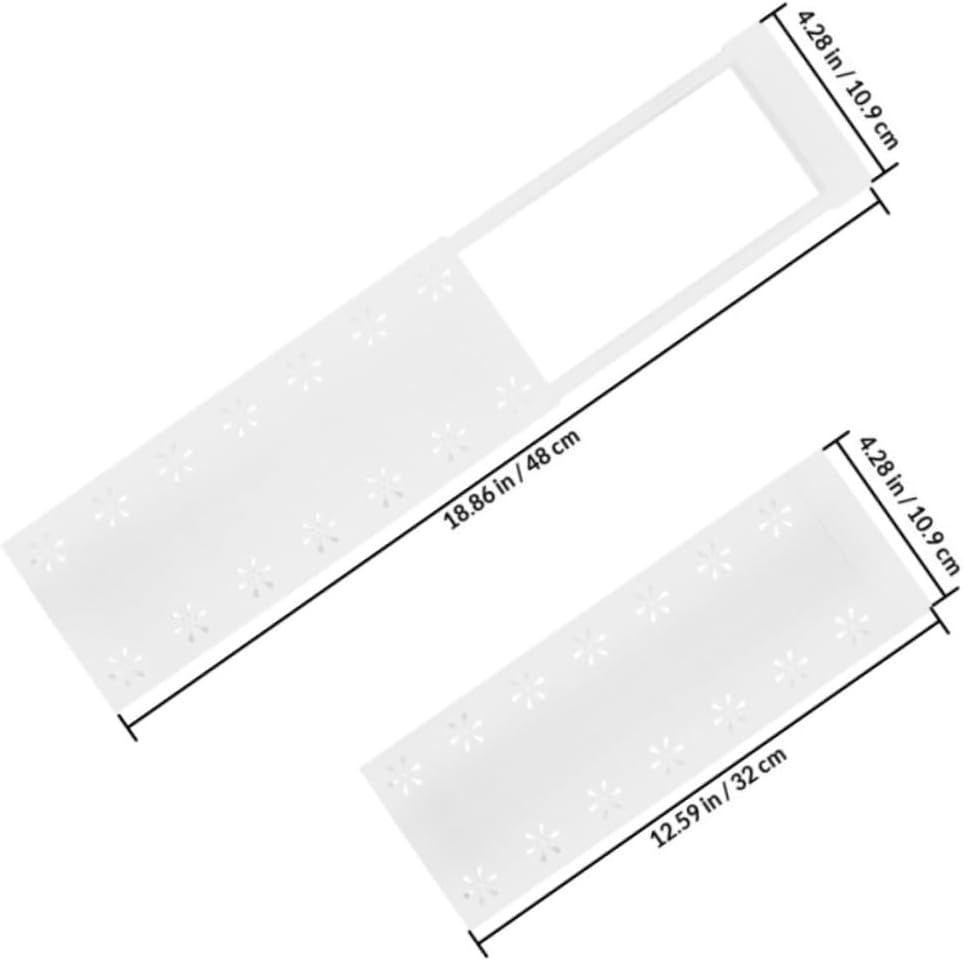 MAGICLULU 3pcs Adjustable Nail-Free Expandable Tension Shelf for Wardrobe Closet Organizer, Practical Storage Rack 32-48cm Length 10cm Width, Easy Expandable Divider for Cabinet and Cupboard