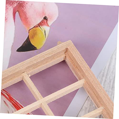 ibasenice Casas De Boneca De Madeira Miniaturas De Casa De Boneca Miniaturas Modelo De Móveis Sem Pi