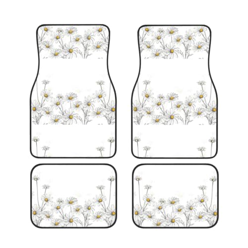 Alfombrillas para coche de margaritas juego de 4 piezas el regalo ideal en accesorios