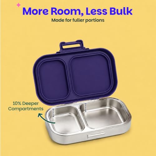 Image of Basil Bento Ace 2C Steel Lunch Box - Pixel Rush