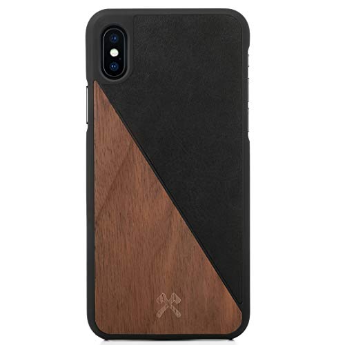 Promo 40% OFF Woodcessories - Real Wood Case Compatible with iPhone X/Xs, EcoCase Split (Walnut/Black)