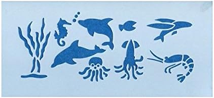 Amazon ファインホームのステンシルシート 海の生き物sサイズ Fh 079s トールペイント 通販