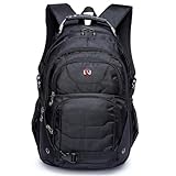 Mochila Swissport P/Notebook Reforçada Cabo Aço Executiva Preta 22L