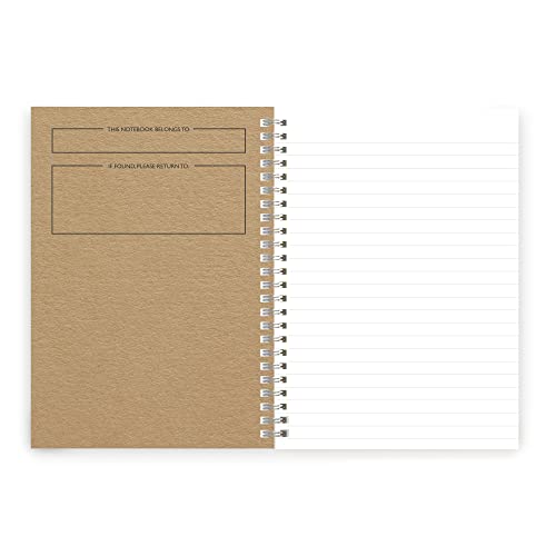 Classic Notes - Medium (8.5 X 5.3In) Kraft Wiro Sustainable Notebook -Double Strength Chrome Wire -100 Lined Pages/50 Sheets -Perfect Daily Notebook. #TOP1