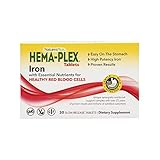 NaturesPlus Hema-Plex Iron - 30 Slow-Release Tablets - 85 mg Elemental Iron + Vitamin C &...