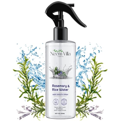 Image of Rosemary & Rice Water Hair Growth Spray - Natural Hair Care Solution for Thicker, Stronger Hair | Boost Hair Growth & Reduce Hair Fall (200 ml, Pack of 2)