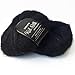 Produktbild Mohair und Seide Garn Drops Kid-Seide, 0 oder Spitze, 2-lagig, 25,5 g 230 Meter pro Knäuel (02 Schwarz)