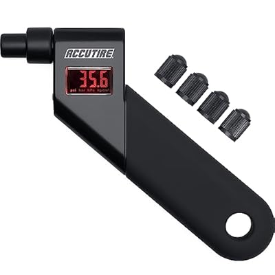 Accutire MS-4021B Digital Tire Pressure Gauge with 4 Valve Caps, 5-150psi psi, bar, kPa, kgcm2