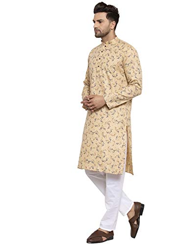 Image of KRAFT INDIA Men's Cotton Rich Stylish Ethnic Wear Kurta Pyjama