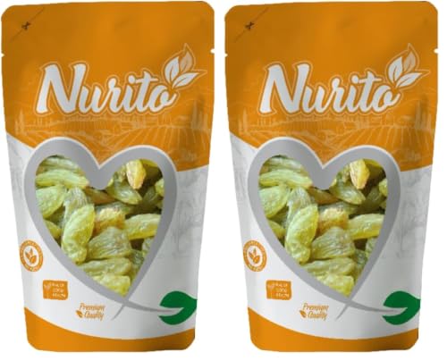 Image of Nurito Kishmish (Green Raisins) 250 Grams - Hari Darakh | Green Raisns Nutrient-Rich Superfood for Energy |Hari Kishmish Rich Source of Potassium & Dietry Fiber - This seedless Kishmish is the Best Snack for Every Age Group | Kishmish | Delicious Snack