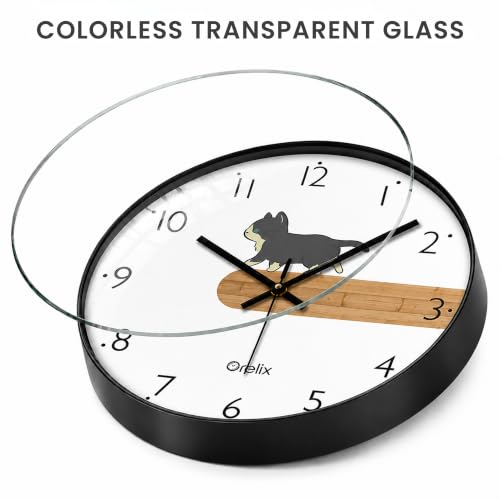 Image of Cute Cat Wall Clock for Home Decor Non-Ticking Silent Wall Clock | Modern Wall Watch for Hall, Living Room, Office & Bedroom | Fancy Wall Clocks for Kids Room | Round Easy-to-Read Wall Watch
