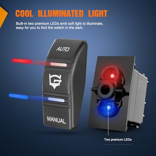 Image of Nilight Auto Manual Rocker Switch Bilge Pump Panel Waterproof