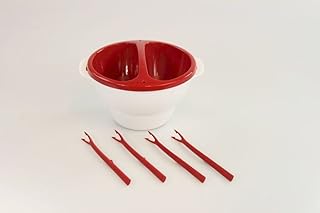 TUPPERWARE Allegra 1 L blanc rouge fondue au chocolat micro-onde