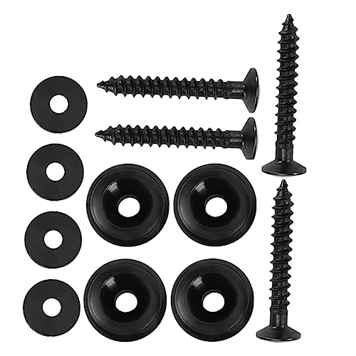 Toddmomy 4Set Durable Metal Guitar Strap Locks with Washers Secure Strap Buttons for Acoustic Electric and Bass Guitars Easy to Install Guitar Accessories