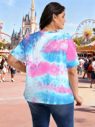 Image of NANYUAYA Plus Size Magic Shirts for Women Castle Kingdom Graphic Magical T Shirt Cute Holiday Princess Tee Vacation Tops