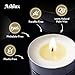 Ashlux Unscented Palm Tea Lights Candles 200 Pack Bulk, 4.5 Hours Long Burning White Tea Lights,Non-Paraffin, Smokeless, Mini Tealight Candles for Wedding, Christmas Lights, Party, Power Outages