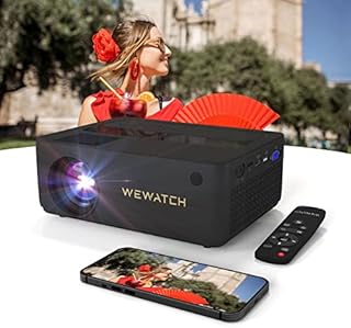 WEWATCH V10 Pro Projektor Bluetooth WiFi, Przenośny mini projektor, 260-calowy, Native 1080P, projektor wideo 13500 lumenów, kompatybilny z systemem iOS/Android/TV Stick