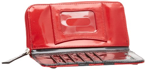 Disney Mickey And Minnie Embossed Wallet,Red And Black Patent,One Size #TOP3