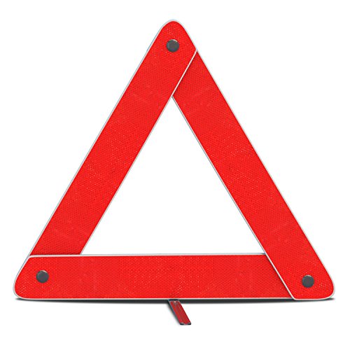 mAuto 3900 Emergency Warning Triangle Foldable Reflective Safety Sign Roadside Hazard Symbol w/Secure Base 1 PK
