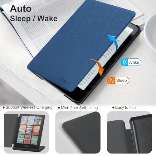 Image of CoBak Magnetic Case for 7 inch Kindle Paperwhite 12th Gen 2024 and Kindle Colorsoft - Compatible with iPhone MagSafe, for Samsung /Belkin /Anker Wireless Charging Pads, Lightweight, Auto Sleep Wake