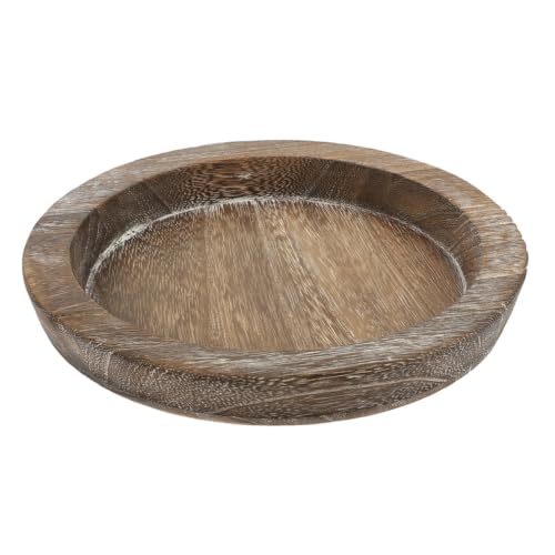 Bandeja redonda de madera resistente a manchas para velas decorativas 2
