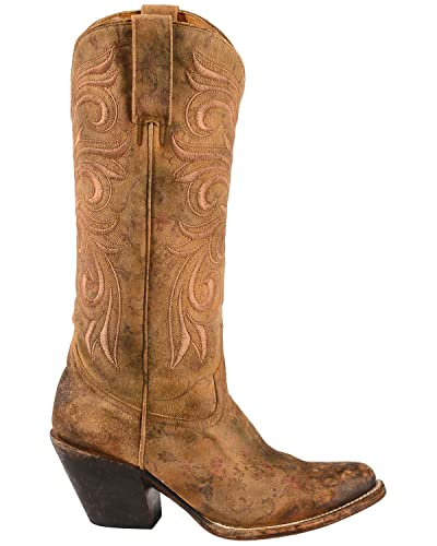 Lucchese Women's Handmade 1883 Laurelie Cowgirl Boot Medium Toe Brown 6 W Us #TOP1