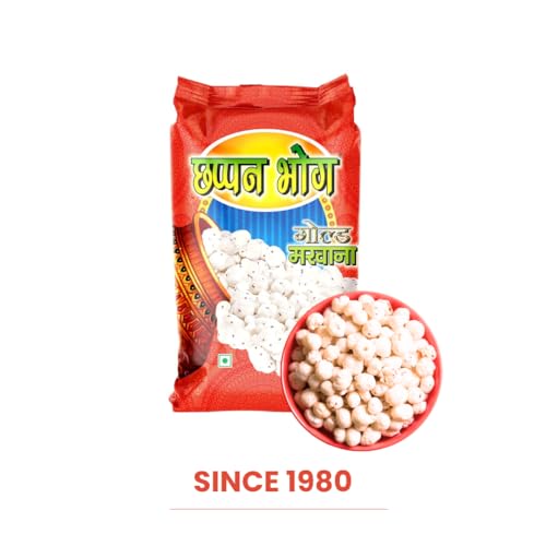 Image of Chappan Bhog Gold Makhana 100g | 5+ Suta Extra Large Foxnuts (Phool Makhana) | Raw Makhana (Lotus Seeds) | Healthy Snack | High Protein, Keto and Gluten Free | Fasting and Evening Diet Snack | Low in Fat