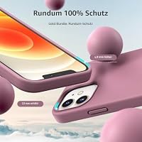TOCOL für iPhone 12 Hülle Silikon, Stoßfest Anti-Rutsch Anti-Fingerabdruck Kratzfest Handyhülle für iPhone 12 Case, Flieder Lila – Ansicht 3