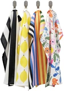 IKEA イケア キッチンクロス マルチカラー 模様入り 45×60cm 4 ピース m20609983 RINNIG リンニング