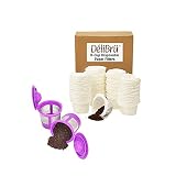 Reusable K Cups for Keurig with 300pcs Paper Filters for Reusable Coffee Pods by Delibru. Keurig Fil
