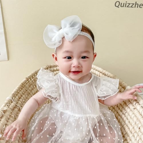 Baby Girls Cute Bow Headbands Elegant Flower Hairbands Soft Elastic Lace Hairbands Newborn Infant Toddlers Kids Hair Accessories Baby Shower Gifts (Style6)2