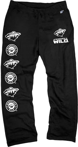 Blue 84 Men's Standard NHL Officially Licensed Sweatpants Black