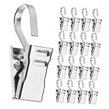 Diseño multiusos: adecuado para una amplia gama de aplicaciones, estos clips se pueden usar para colgar cortinas, luces navideñas, fotos y más, ganchos de clip, clips para colgar tapices