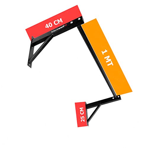 Kit Barra Fixa 40 Cm + Barra Paralela Dip De Parede Calistenia Com Parafusos e Buchas Plásticas