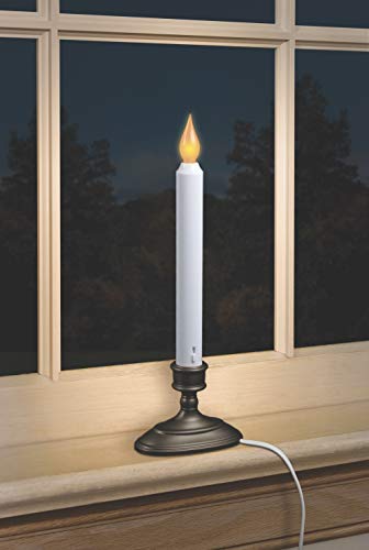 Xodus Innovations Fpc1370A 11 Inch Electric Plug-In Flameless Window Candle With Tilt To Change Flame Color And Dusk To Dawn Light Sensor Timer, Antique Bronze/Black #TOP2