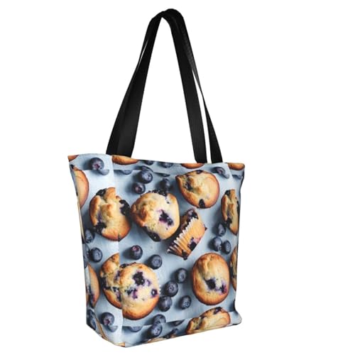 Blueberry muffin 02 Print Comfortable Shoulder Bag Summer HandbagTravel Beach Work Daily Use Versatile Carry2
