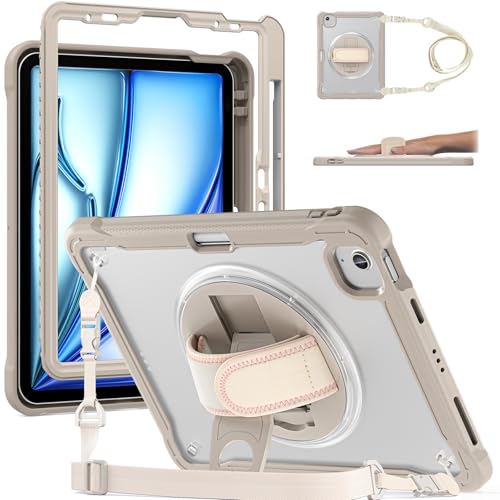 Étui iPad Air 11 M3 antichoc transparent résolvant le risque de chute avec sa dragonne