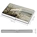 VstaDank Swamp Egret Business Card Holder Fashion Aluminum Alloy Flip Cover Credit Card Holder High End Professional Name Cards Case Exquisite Pocket Metal Cards Holder for Work