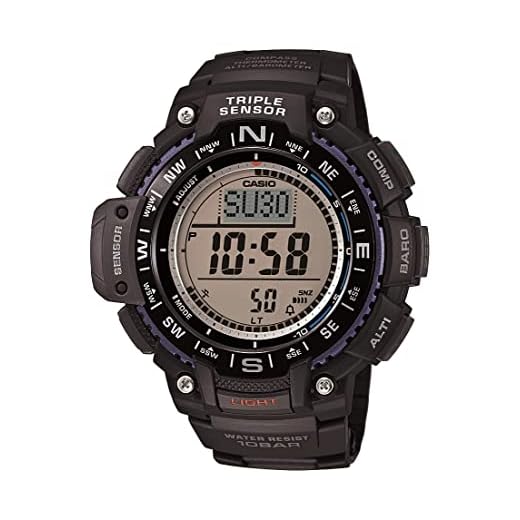 Casio Men's SGW-1000-1ACR Triple Sensor Digital Display Quartz Black Watch