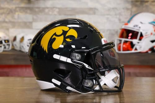 Iowa Mid-Size SpeedFlex Helmet - with Free USA Flag Decal - Green Gridiron