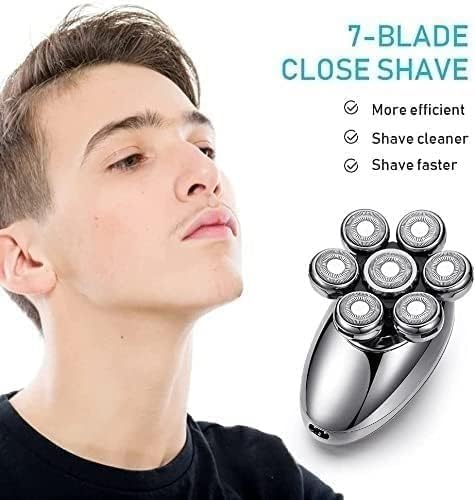 Rasoio elettrico per gli uomini, 5 in 1 Rasoio elettrico per gli uomini 7D Floating Cutter Head USB Ricaricabile Rotary Shaver Smart Multifunzionale Grooming Kit